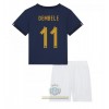 Maglia ufficiale Francia Ousmane Dembele 11 Casa Mondiali 2022 per Bambino